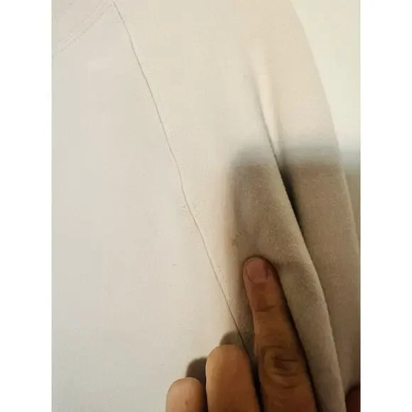 SHESHOW Cream White Black IDK IDC IDGAF Block Letters Long Sleeve Sweatshirt M - Picture 8 of 10